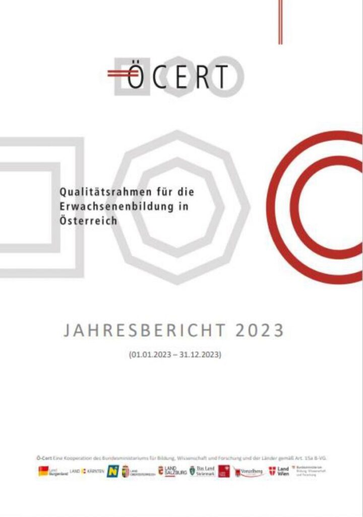 Das Bild zeigt das Cover des O-CERT Jahresbericht 2023.