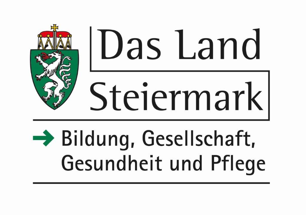 Das Bild zeigt das Logo der Fachabteilung 6 des Landes Steiermark, das die Bereiche Bildung, Gesellschaft, Gesundheit und Pflege umfasst.